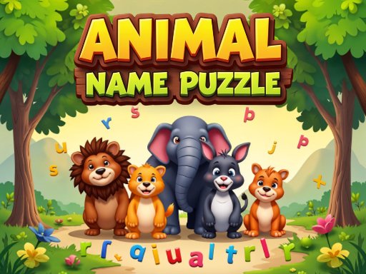 Quebra-cabeça com nomes de animais