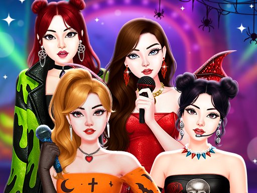 Concerto de Halloween Rosa Preto