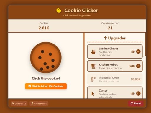 Clique em biscoitos
