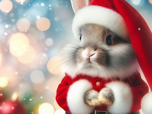 Quebra-cabeça de animais fofos de Natal