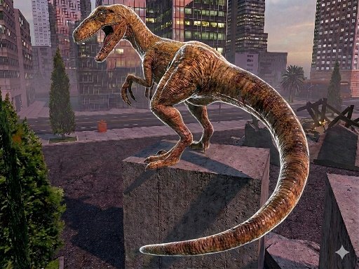 Destruição da caça da cidade dos dinossauros