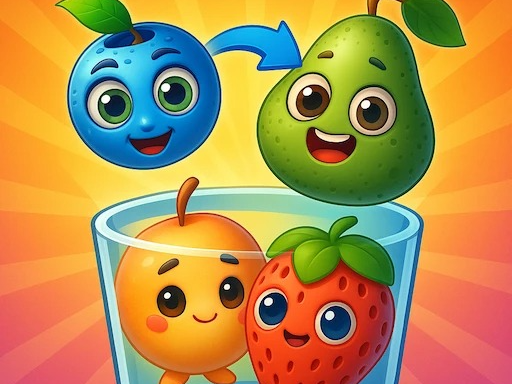 Soltar personagens de frutas mescladas
