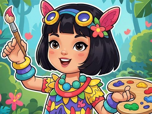Garota da selva: páginas para colorir