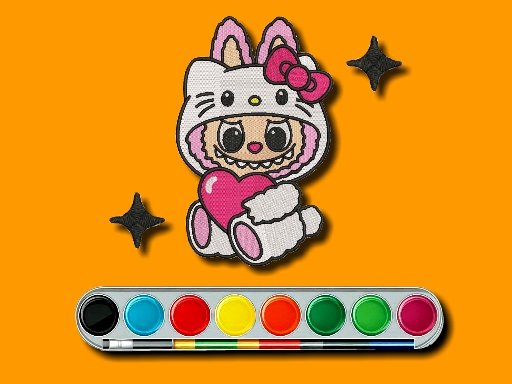 Aventura para colorir Labubu
