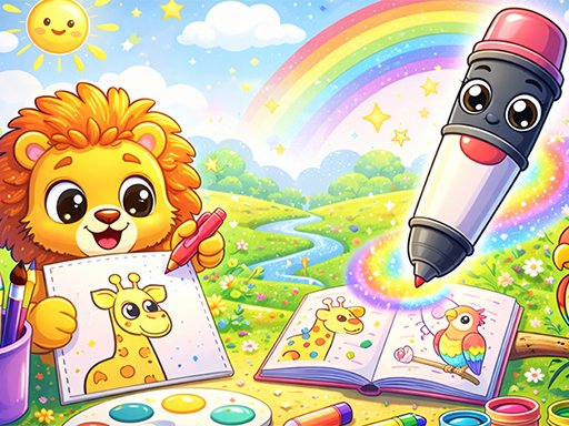 Livro de colorir mágico para pequenos artistas