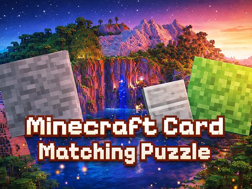 Quebra-cabeça de correspondência de cartas do Minecraft
