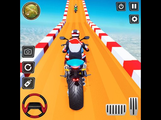 Corrida de acrobacias de moto